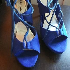 Blue suede shoes